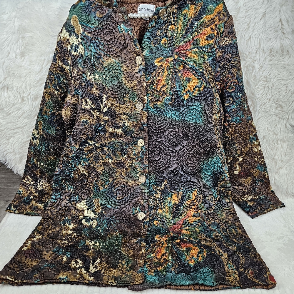 ABC Collection Hooded Quilted Crinkle Jacket